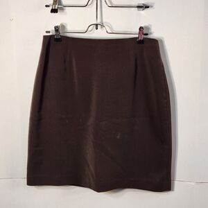 Caslon Dark Brown Pencil Skirt